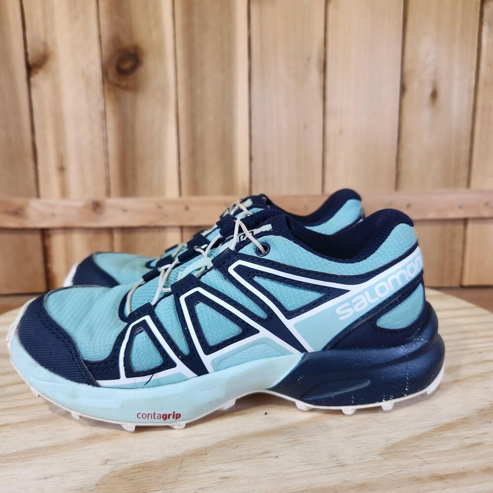 Salomon Speedcross Shoes Kids Size 13K Blue Mesh Trail Running Sneakers